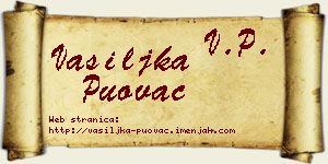Vasiljka Puovac vizit kartica